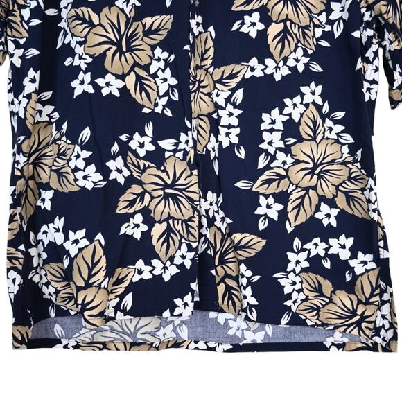 Pierre Cardin Mens XL Tropical Hawaiian Print Button Down Shirt - Picture 5 of 8